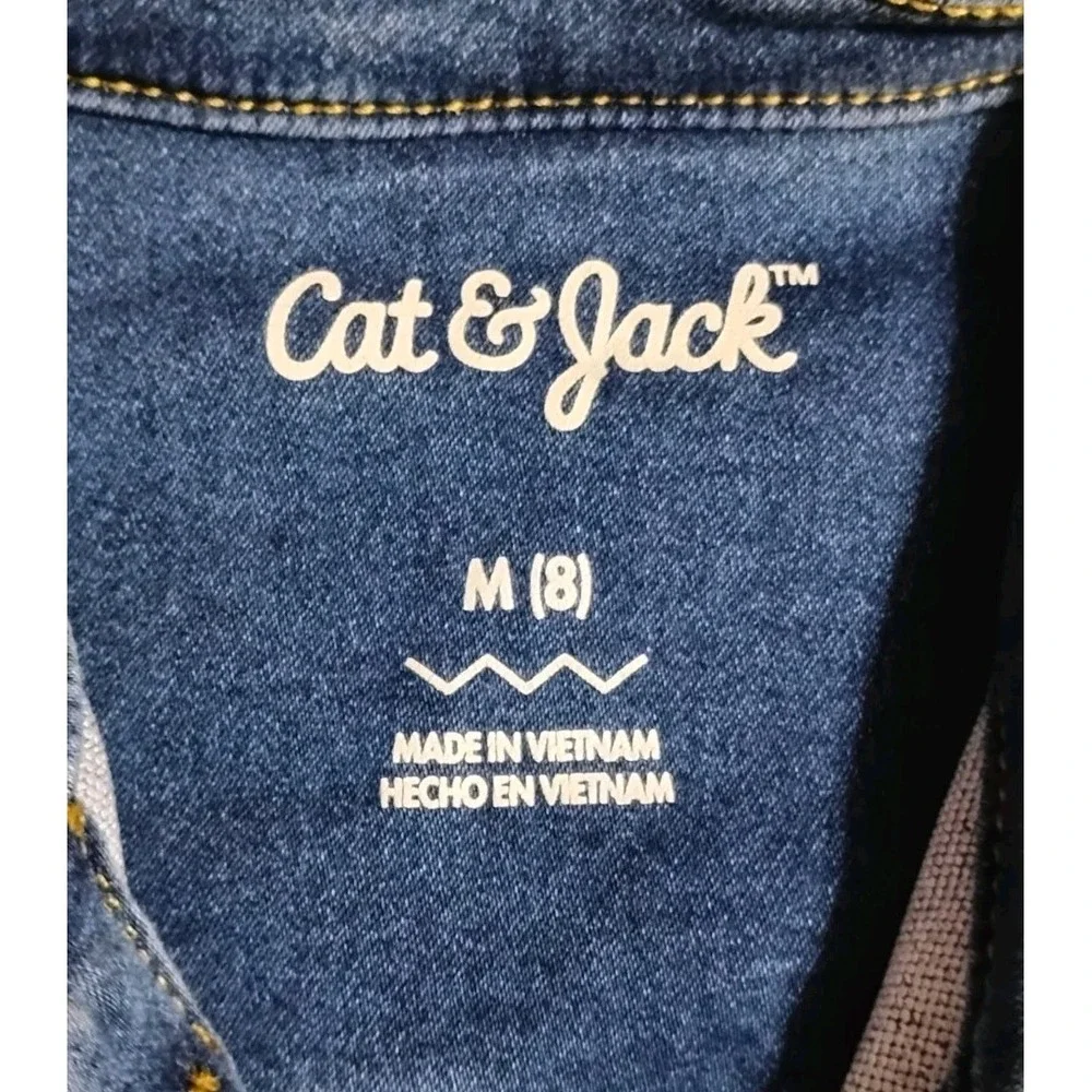 Girl's Jean Jacket Cat &Jack Size Medium Wash : Snap Closure, Denim Style